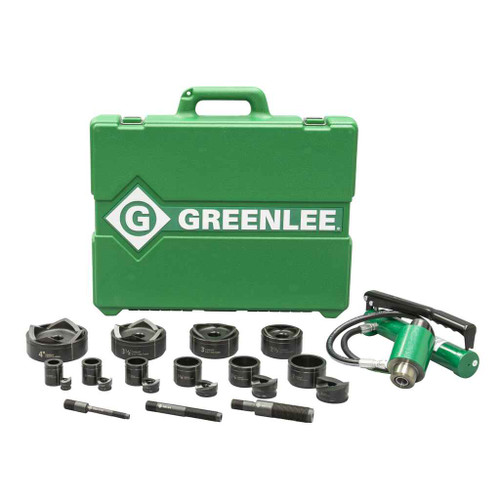 Greenlee 52084927 11-Ton Hydraulic Knockout Kit with Hand Pump and Slug-Buster 1/2" - 4"