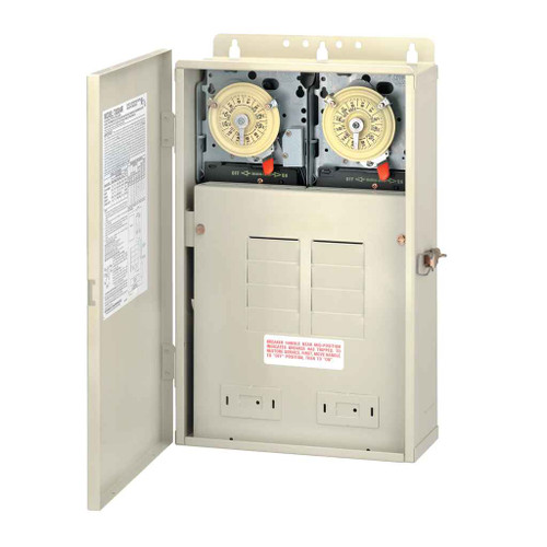 Intermatic T32404R 100 A Load Center with T104M201 & T104M Mechanisms, 8-Breaker Spaces