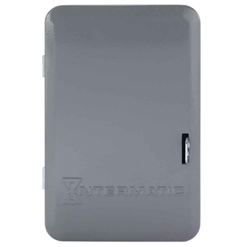 Intermatic T101 24-Hour Mechanical Time Switch, 120 VAC, 60Hz, SPST, Indoor Metal Enclosure, 1 Hour Interval