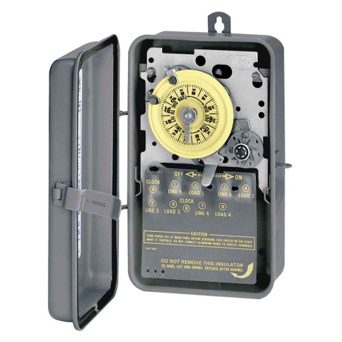 Intermatic T1472BR 24-Hour Mechanical Time Switch with Skip-a-Day, 208-277 VAC, 60Hz, 4-SPST, Outdoor Metal Enclosure, 1 Hour Interval Intermatic T1472BR 24-Hour Mechanical Time Switch with Skip-a-Day, 208-277 VAC, 60Hz, 4-SPST, Outdoor Metal Enclosure, 1 Hour Interval