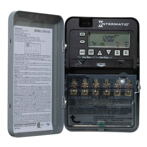 Intermatic ET1725C 7-Day 2-Circuit Electronic Control, 120-277 VAC, 2-SPST, Indoor Metal Enclosure Intermatic ET1725C 7-Day 2-Circuit Electronic Control, 120-277 VAC, 2-SPST, Indoor Metal Enclosure