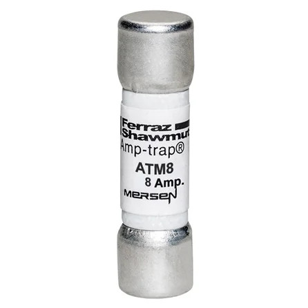 Mersen ATM8 Midget Fast-Acting Fuse 8A 600VAC/600VDC Ferrule Terminal