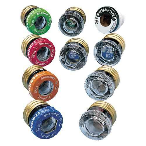 Mersen GTL15 Plug Fuse 125V 15A Time-Delay Screw Mount Visual Indicator GTL Series