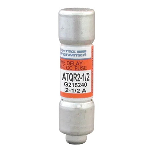 Mersen ATQR Class CC Time-Delay Fuse 2.5A 600VAC/300VDC Ferrule Terminal Amp-Trap 2000 Series