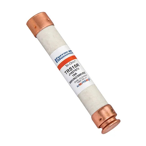 Mersen TRS-R Class RK5 Time-Delay Fuse 15A 600VAC/300VDC Ferrule Terminal Mersen TRS-R Class RK5 Time-Delay Fuse 15A 600VAC/300VDC Ferrule Terminal