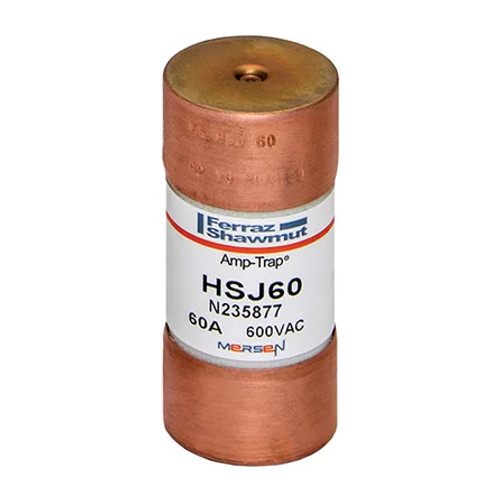 Mersen Class J High-Speed Fuse 60A 600VAC/500VDC Ferrule Terminal Amp-Trap