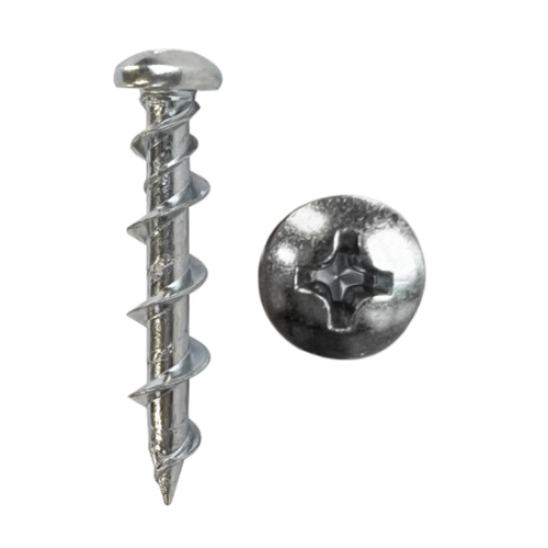 Minerallac 1-1/4" Wall Dog Anchor with Phillips Pan Head - Zinc Plated Carbon Steel