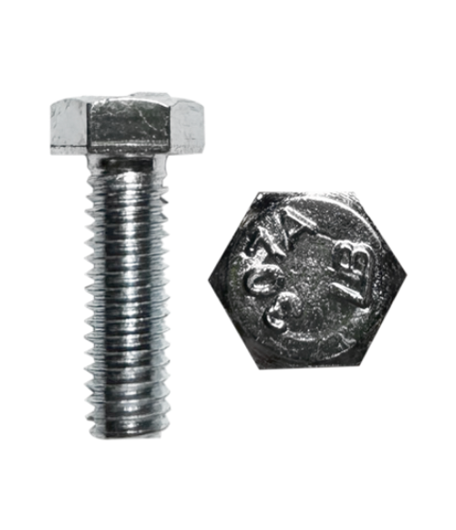Minerallac 1/4-20 x 1-1/2" Hex Head Tap Bolt Grade 2 Zinc Plated Steel Fastener