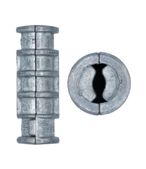 Minerallac 3/8" x 1-3/4" Zinc Lag Screw Shields for Mortar Joint Applications