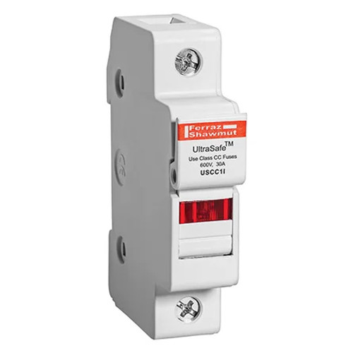 Mersen UltraSafe Class CC Fuse Holder 600VAC/600VDC 30A 1-Pole with LED Indication Mersen UltraSafe Class CC Fuse Holder 600VAC/600VDC 30A 1-Pole with LED Indication