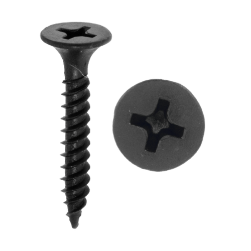 Minerallac #6 x 1-1/4" Drywall Screws with Bugle Head and Black Phosphate Finish, 1000 Pack