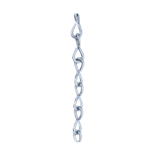 Minerallac #10 Jack Chain 100ft Zinc Plated Steel with 48 lb Working Load Limit