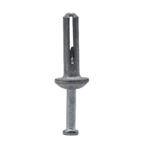 Minerallac 1/4" x 1" Zinc Alloy Hammer Drive Anchors with Mushroom Head - Light Duty Masonry Installation, 100 Pack