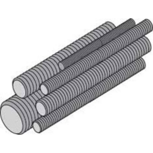 Minerallac 1/4"-20 x 6' Threaded Rod with Zinc Plated Finish, 100 Pack