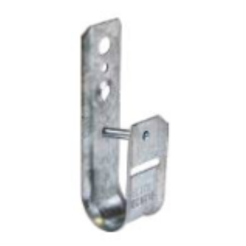 Minerallac 1" J-Hook Cable Support with Steel Retaining Pin - Pre-Galvanized