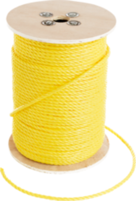 Minerallac 67818 1/4" x 1200ft Yellow Polypropylene Pull Rope