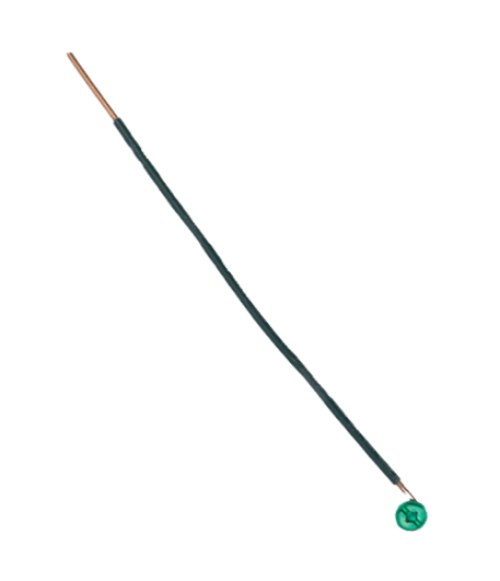 Minerallac 6-1/2" Grounding Pigtail with Quad Drive Screw - #12 AWG Solid Bare Wire Lead