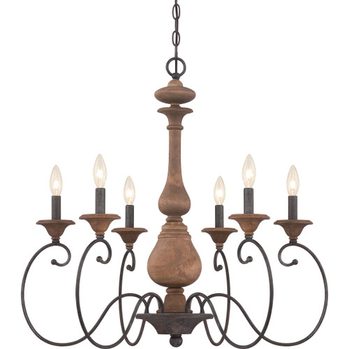 Quoizel QZL-ABN5006 Traditional Chandelier 6 light