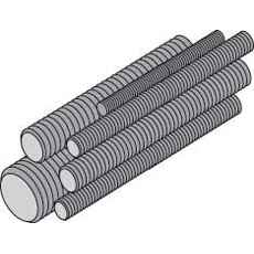 Minerallac 59808 1/2"-13 x 10' Threaded Rod, Zinc
