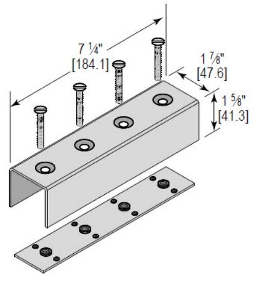 Minerallac 4-Hole Channel Splice Assembly with Tapped Plate and Hardware