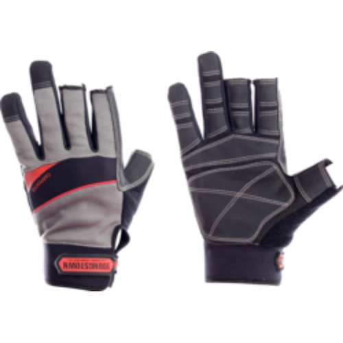 Minerallac Pro-Grip Half Finger Work Gloves Extra Large Black Carpenter Plus with Neoprene Cuff