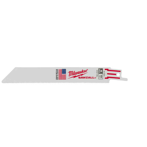 Milwaukee Tool 48-00-5184 6" 18 TPI SAWZALL Blade for Medium Metal (5 PK)