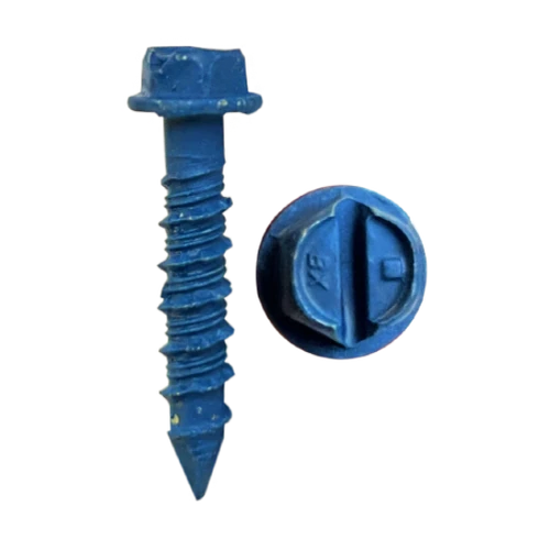 Minerallac 1/4" x 3-1/4" Tapcon Concrete Screws with Hex Washer Head and Blue Climaseal Coating