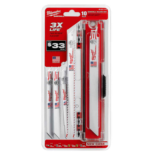 Milwaukee Tool 49-22-1110 10PC General Purpose SAWZALL Blade Set
