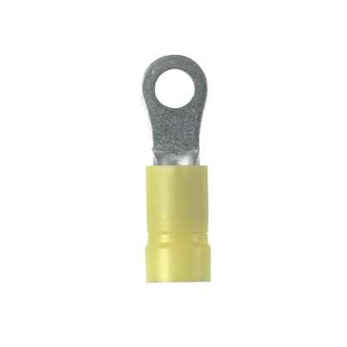 Panduit EV10-10RB-Q StrongHold, EV10-10RB-Q Ring Terminal, Yellow, Vinyl, 1/5" Stud, 12-10 AWG, PK25 Panduit EV10-10RB-Q StrongHold, EV10-10RB-Q Ring Terminal, Yellow, Vinyl, 1/5" Stud, 12-10 AWG, PK25