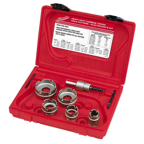 Milwaukee Tool 49-22-8310 7PC Quick Change Carbide Hole Cutter Set