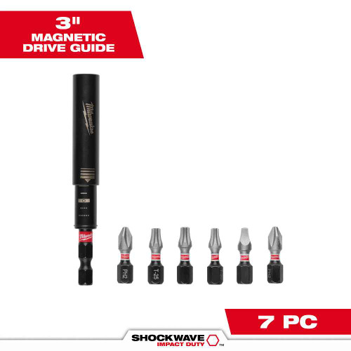 Milwaukee Tool 48-32-4515 7PC SHOCKWAVE, Impact Duty Magnetic Drive Guide Set