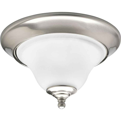 Progress Lighting P3475-09 One-Light Brushed Nickel flush mount ceiling light