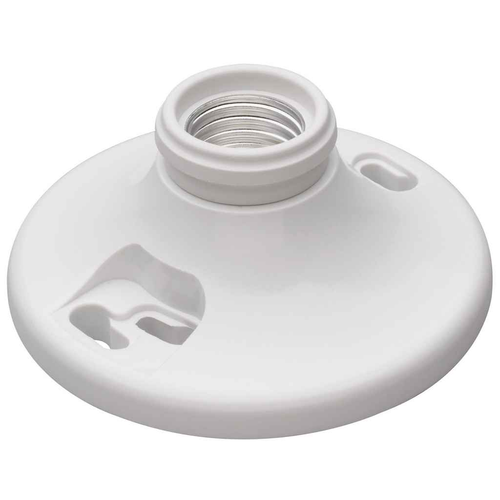 Pass & Seymour 276WH 4-Terminal Phenolic Medium Base Lampholder, 250V, White