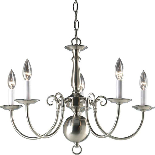 Progress Lighting P4346-09 Five-Light Brushed Nickel chandelier