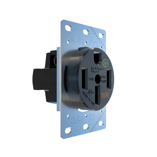 Pass & Seymour 3894WREV 50A Weather-Resistant Electrical Outlet for EV Chargers