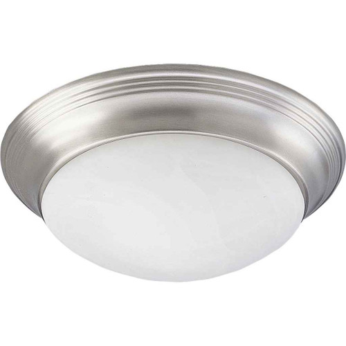 Progress Lighting P3689-09 Two-Light 14" Brushed Nickel flush mount ceiling light