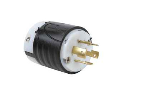 Pass & Seymour L1620P 20A NEMA Plug L1620 - Black Back, White Front Body