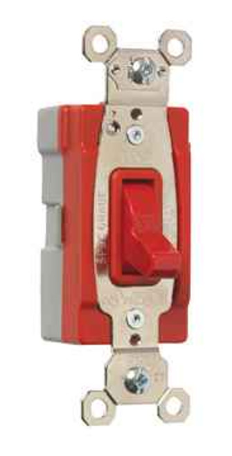 Pass & Seymour PT20AC1RED PlugTail Single Pole 20A Toggle Switch, Red