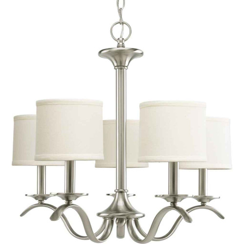Progress Lighting P4635-09 Five-light Brushed Nickel Chandelier