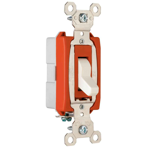 Pass & Seymour PS20AC1W Industrial Extra Heavy Duty Specification Grade Toggle Switch, White