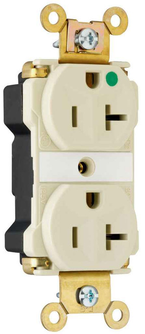 Pass & Seymour PT8300GRY PlugTail 20A 125V Extra Heavy Duty Hospital-Grade Duplex Receptacle, Gray
