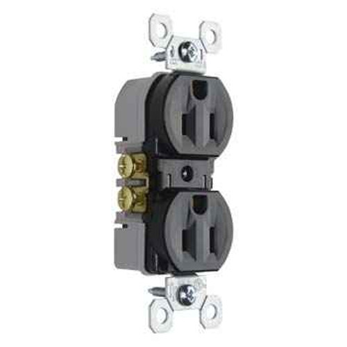 Pass & Seymour 3232TRBK Trademaster 15A 125V Tamper-Resistant Duplex Receptacle, Black