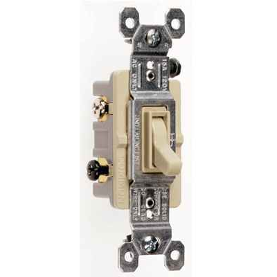 Pass & Seymour 663IG Trademaster Grounding Toggle Switch, Ivory, Thermoplastic