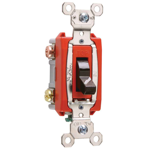 Pass & Seymour PS20AC3 Industrial Extra Heavy Duty Toggle Switch, Brown Thermoplastic