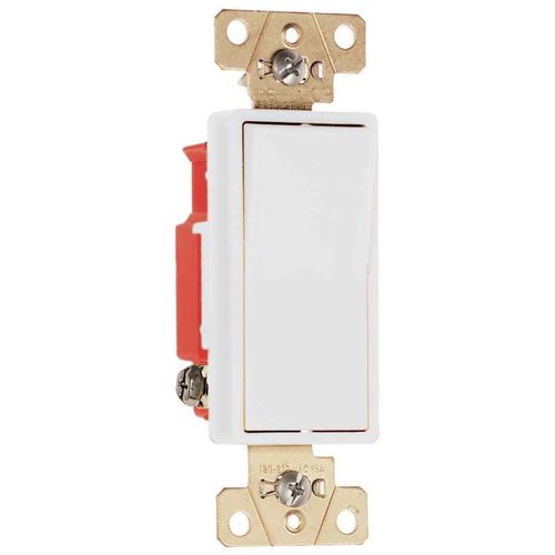 Pass & Seymour 2623W Specification Grade 3-Way Decorator Paddle Switch, 20A 120V/277V, White