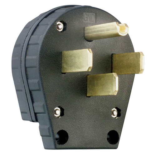 Pass & Seymour 3867 NEMA Angled Plug, Black