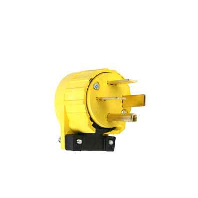 Pass & Seymour 5751AN Angled Plug, Yellow