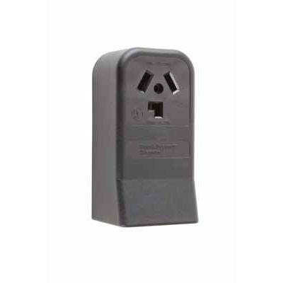 Pass & Seymour 388 30A 125/250V 10-30R Straight Blade Surface Receptacle, Black