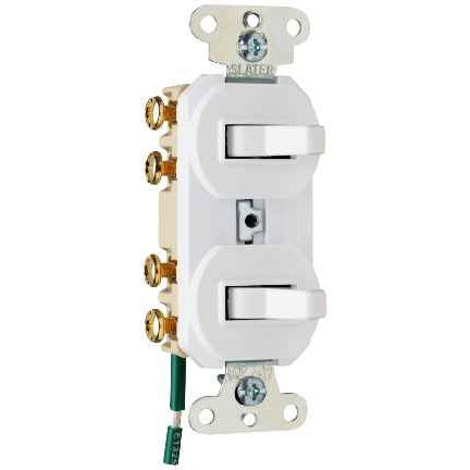 Pass & Seymour 693WG Tamper-Resistant Combination Switch, White