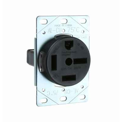 Pass & Seymour 5760 60A 250V Straight Blade Receptacle, 3-Pole 4-Wire